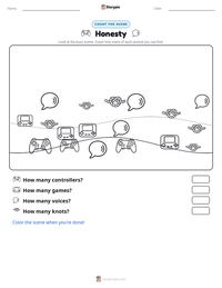 Honesty printable worksheet preview
