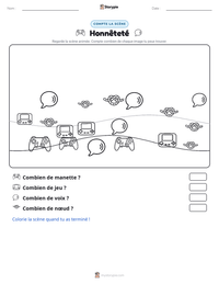 Aperçu de la feuille de travail imprimable Honnêteté
