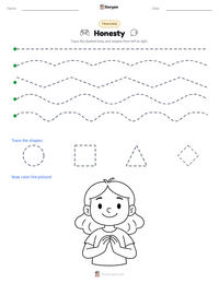 Honesty printable worksheet preview