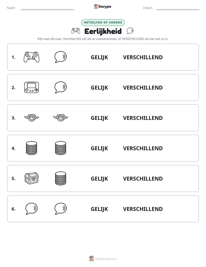 Zelfde of Verschillend
