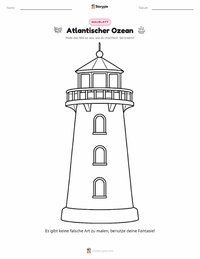 Atlantischer Ozean Malvorlage für Kinder
