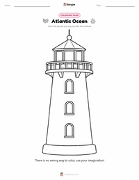 Atlantic Ocean coloring page for kids