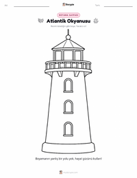 Atlantik Okyanusu çocuklar için boyama sayfası