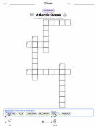 Atlantic Ocean printable worksheet preview