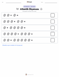 Atlantik Okyanusu yazdırılabilir çalışma sayfası önizlemesi