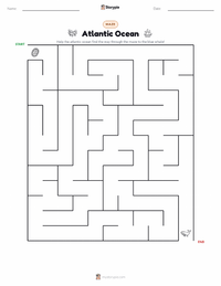 Atlantic Ocean printable worksheet preview