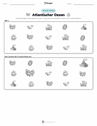 Atlantischer Ozean druckbare Arbeitsblatt Vorschau