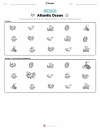 Atlantic Ocean printable worksheet preview