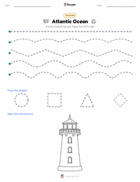 Atlantic Ocean printable worksheet preview