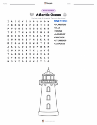 Atlantic Ocean printable worksheet preview