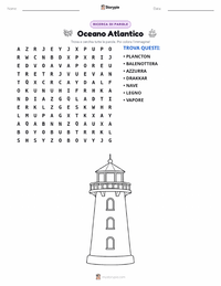 Anteprima della scheda stampabile di Oceano Atlantico
