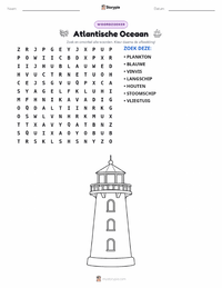 Atlantische Oceaan afdrukbare werkblad voorbeeld