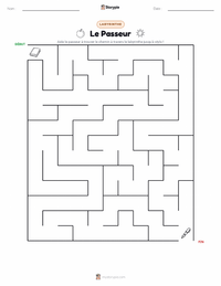 Aperçu de la feuille de travail imprimable Le Passeur (roman)
