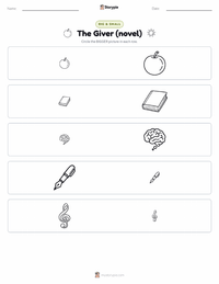 The Giver (novel) printable worksheet preview