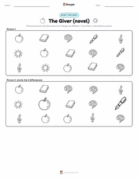 The Giver (novel) printable worksheet preview