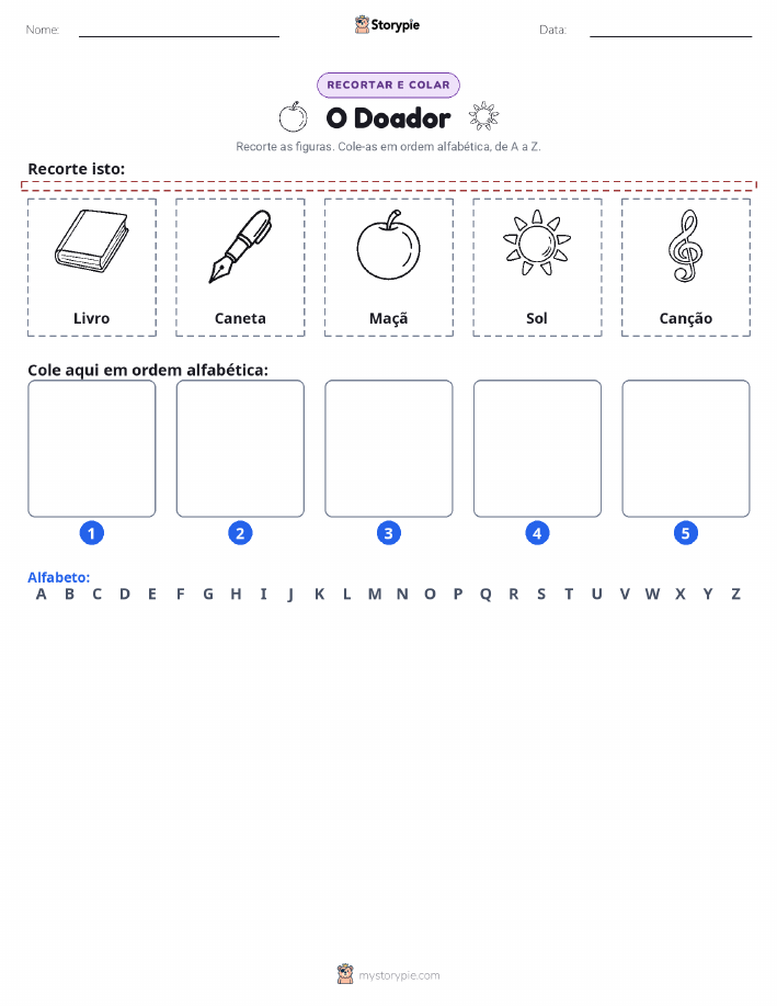 Recortar & Colar Alfabeto
