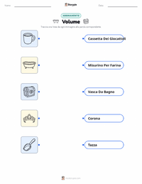 Scheda stampabile di Volume per bambini