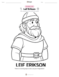 Leif Erikson printable worksheet preview