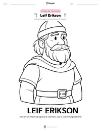 Anteprima della scheda stampabile di Leif Erikson