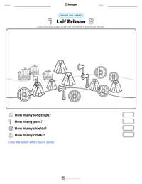 Leif Erikson printable worksheet preview