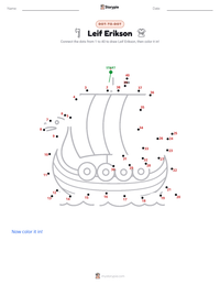 Leif Erikson printable worksheet preview