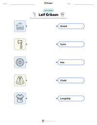 Leif Erikson printable worksheet preview