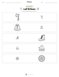 Leif Erikson printable worksheet preview