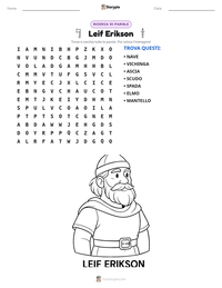 Anteprima della scheda stampabile di Leif Erikson