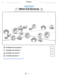 Aperçu de la feuille de travail imprimable Hiéron II de Syracuse