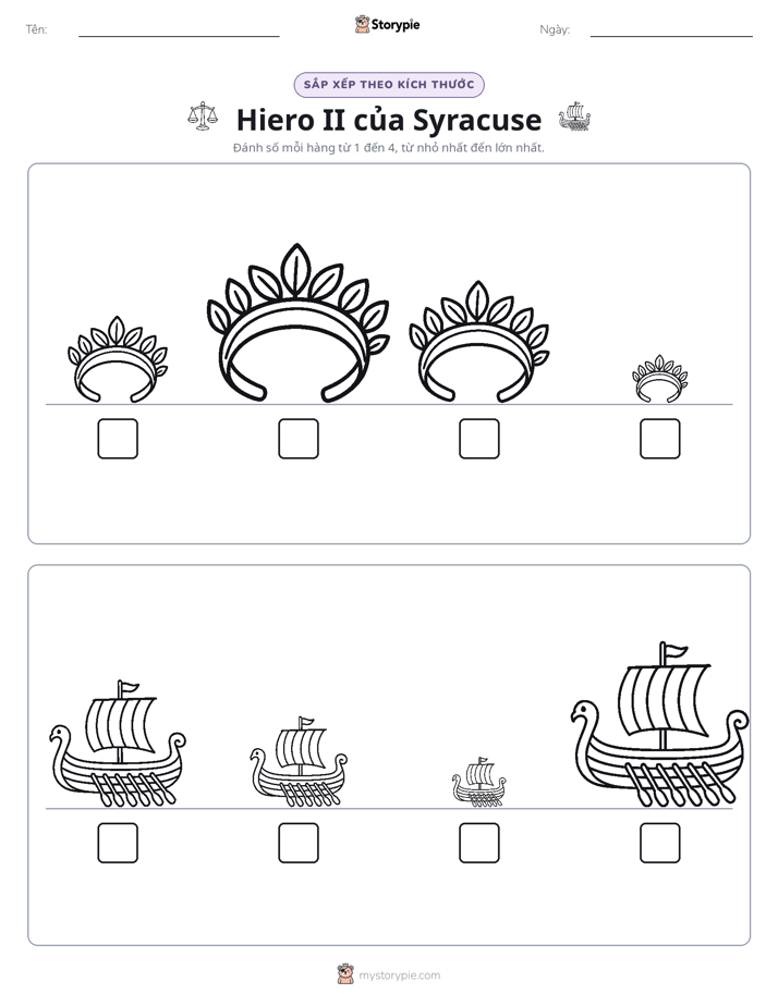 Thứ Tự Kích Thước