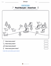 Paul Bunyan - American printable worksheet preview