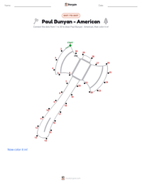 Paul Bunyan - American printable worksheet preview