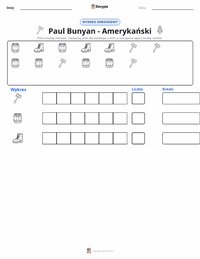 Podgląd drukowalnego arkusza ćwiczeń Paul Bunyan - Amerykański