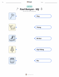 Tài liệu in sẵn Paul Bunyan - Người Mỹ cho trẻ em