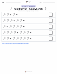 Podgląd drukowalnego arkusza ćwiczeń Paul Bunyan - Amerykański