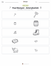 Podgląd drukowalnego arkusza ćwiczeń Paul Bunyan - Amerykański