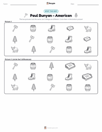 Paul Bunyan - American printable worksheet preview