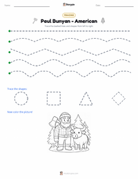 Paul Bunyan - American printable worksheet preview