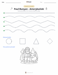 Podgląd drukowalnego arkusza ćwiczeń Paul Bunyan - Amerykański