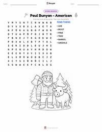 Paul Bunyan - American printable worksheet preview