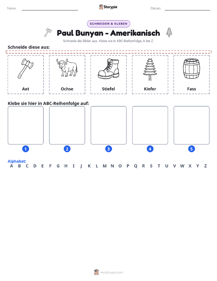 Schneiden & Einfügen Alphabet
