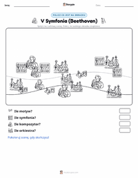 Podgląd drukowalnego arkusza ćwiczeń V Symfonia (Beethoven)