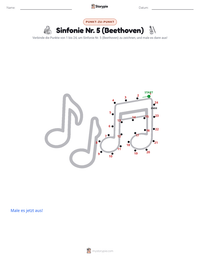 Sinfonie Nr. 5 (Beethoven) druckbare Arbeitsblatt Vorschau