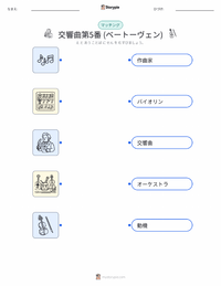 交響曲第5番 (ベートーヴェン) の印刷可能ワークシートプレビュー