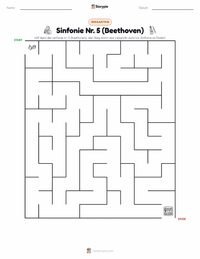 Sinfonie Nr. 5 (Beethoven) druckbare Arbeitsblatt Vorschau