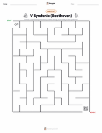 Podgląd drukowalnego arkusza ćwiczeń V Symfonia (Beethoven)