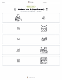 Prabaca lembar kerja cetak Simfoni No. 5 (Beethoven)