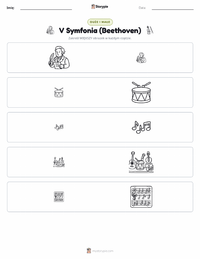 Podgląd drukowalnego arkusza ćwiczeń V Symfonia (Beethoven)