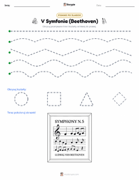 Podgląd drukowalnego arkusza ćwiczeń V Symfonia (Beethoven)