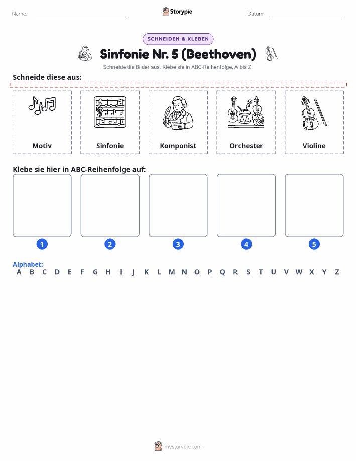 Schneiden & Einfügen Alphabet